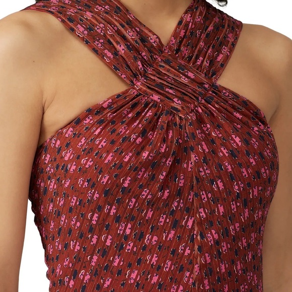 Kate Spade Floradoodle Dress Size 2 Floral Print Crossover Midi Dress NWOT - Picture 8 of 8